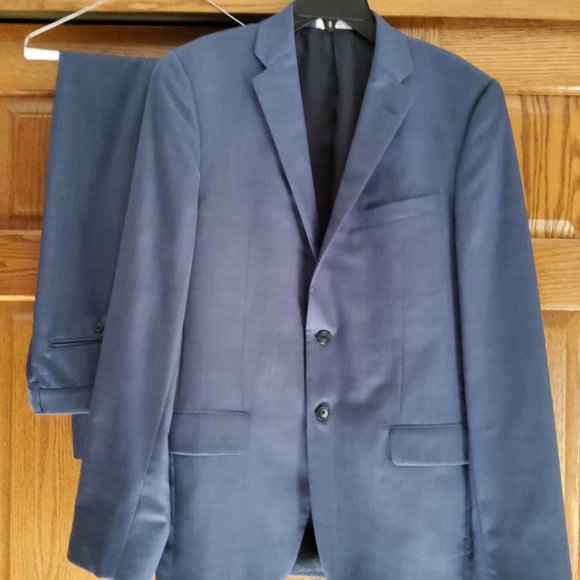 Joseph Aboud Blue Suit, Slim & Tall, 40L / 38x34 - Picture 2 of 13